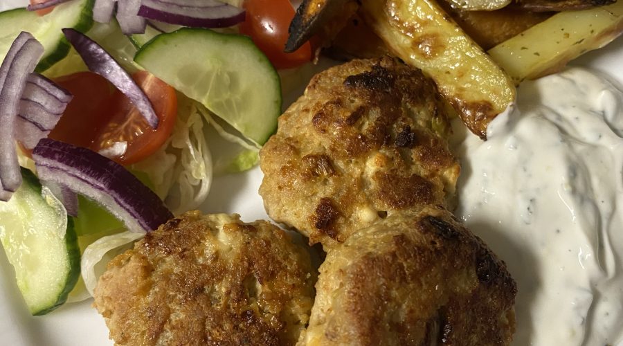 Grekiska Kycklingfärsbiffar