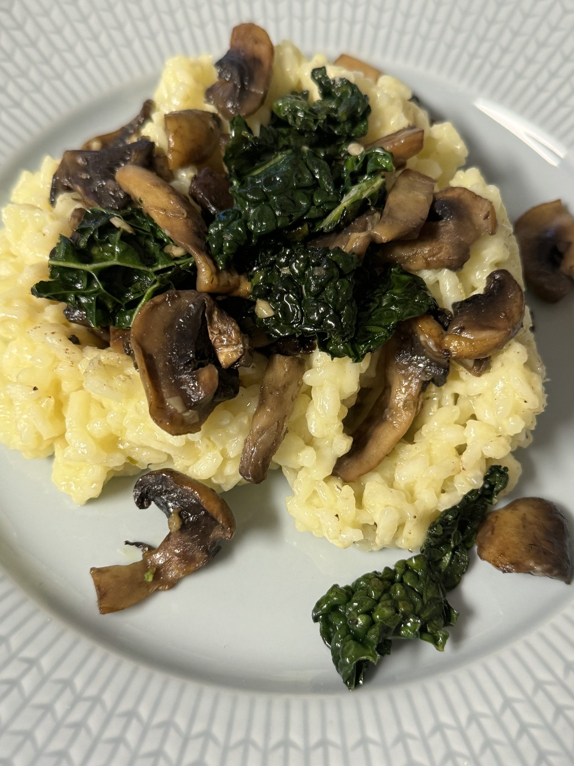 Risotto med champinjoner och svartkål. Veronicas mat