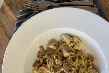 Kyckling och kantarellpasta