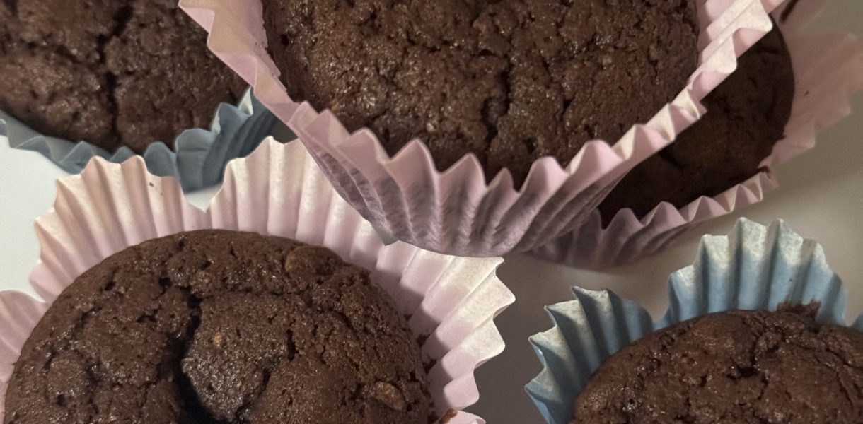 Saftiga chokladmuffins
