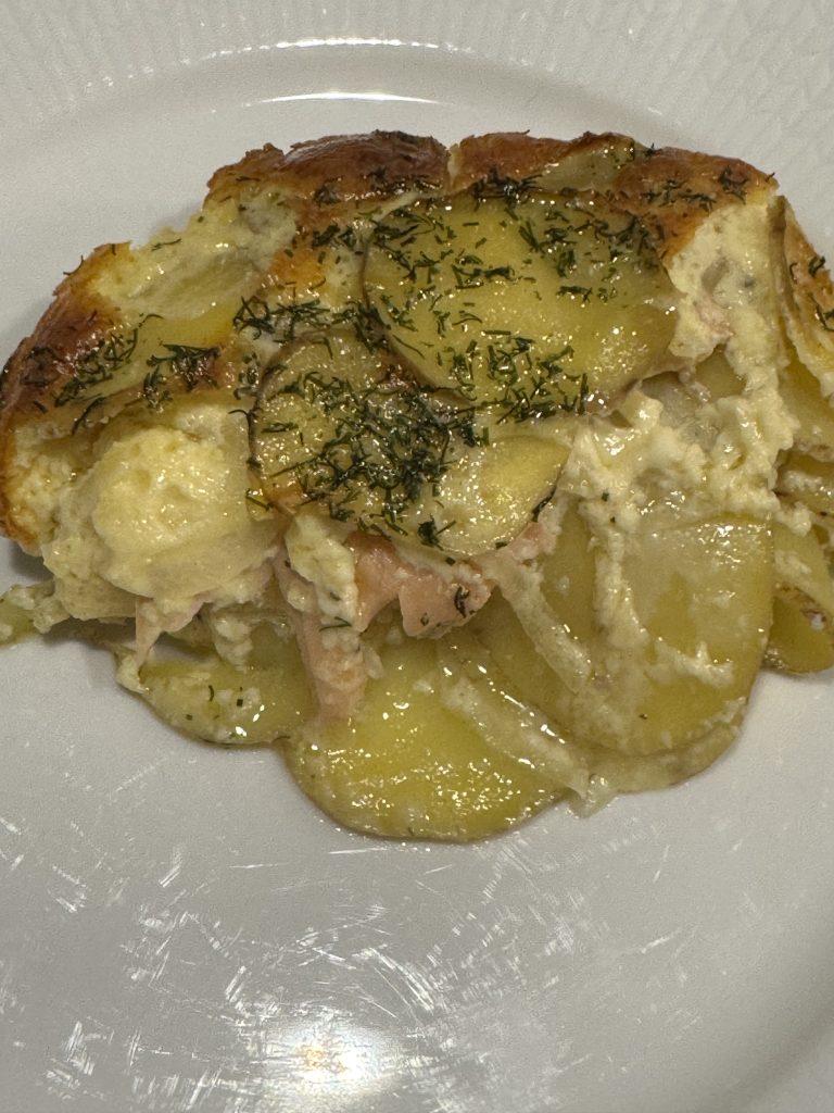 Laxpudding med kallrökt lax