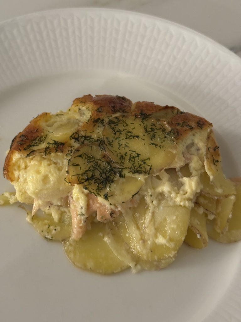 Laxpudding med kallrökt lax