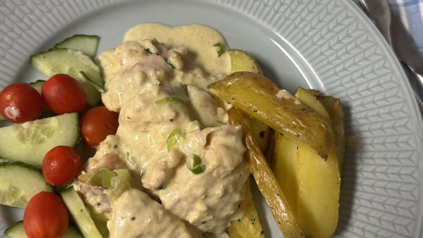 Kyckling i vitvinssås