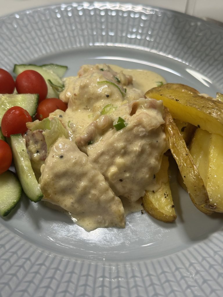 Kyckling i vitvinssås