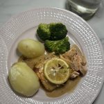Lax i soja och gräddsås