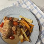 Baconinlindad kyckling i parmesansås