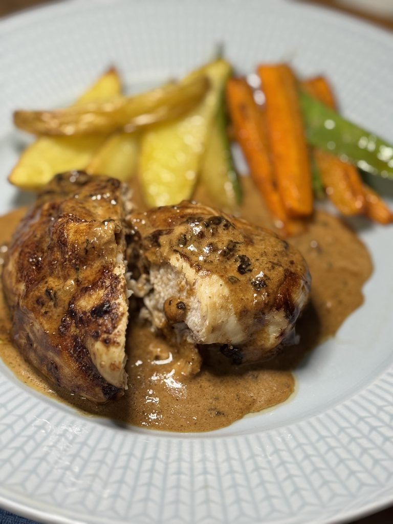 kycklingbröst fylld med ädelost