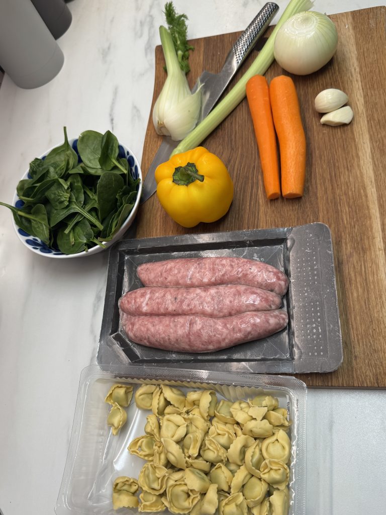 Tortellini och salsicciasoppa