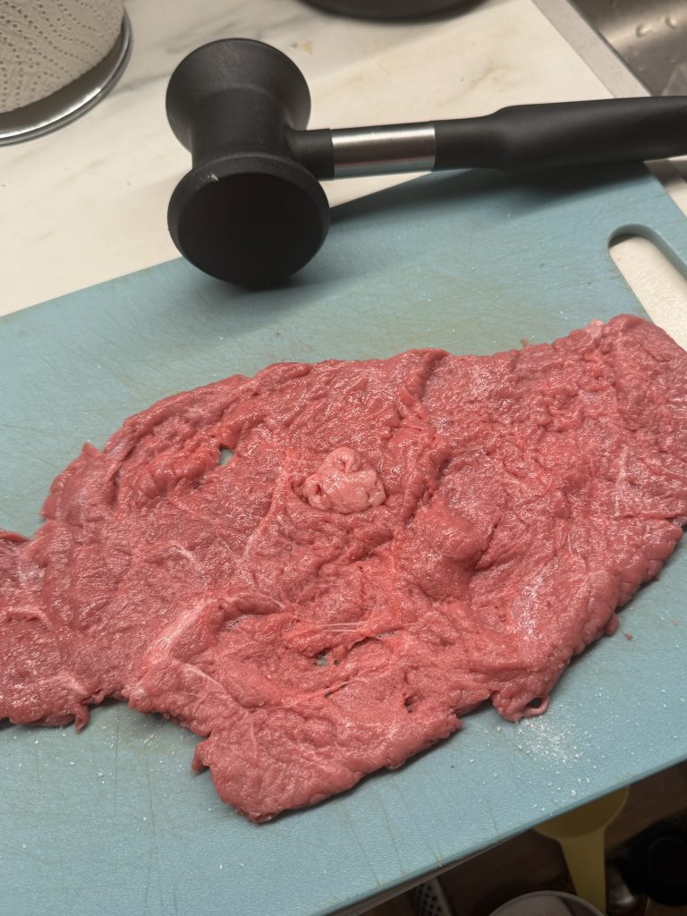 Risotto och kalvrulader fyllda med salsiccia