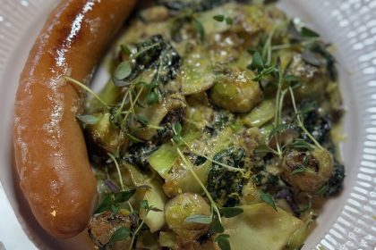 Tre sorters kål och korv