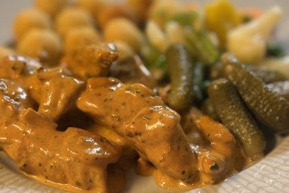 Fläskfiléstroganoff.