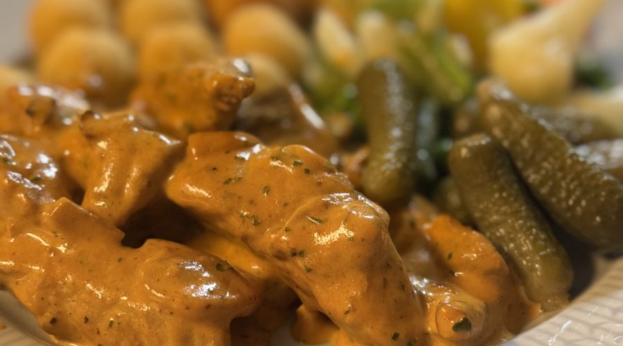 Fläskfiléstroganoff.