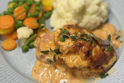 Krämig falukorv i ugn