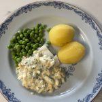 Kokt torsk med äggsås